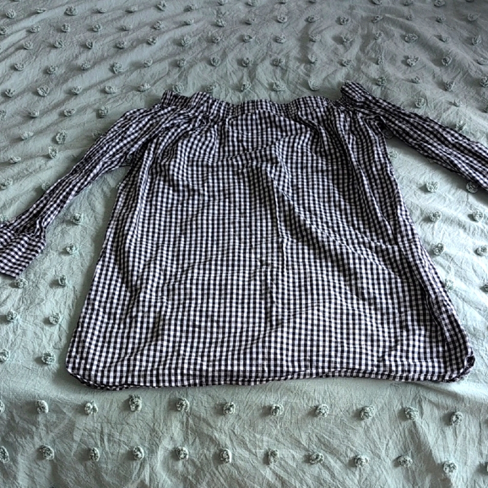 Revamped Black and White Checkered Top